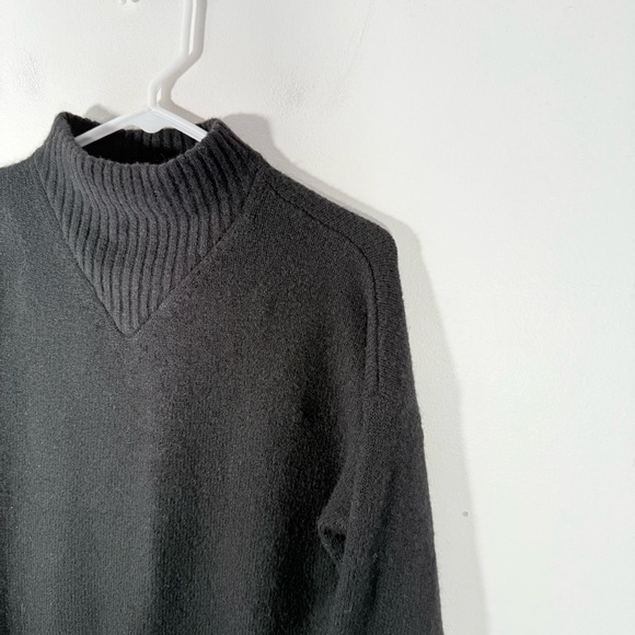 Madewell Dillon Black Wool Blend Mockneck Ribbed Sweater XS NC649 - Picture 6 of 12